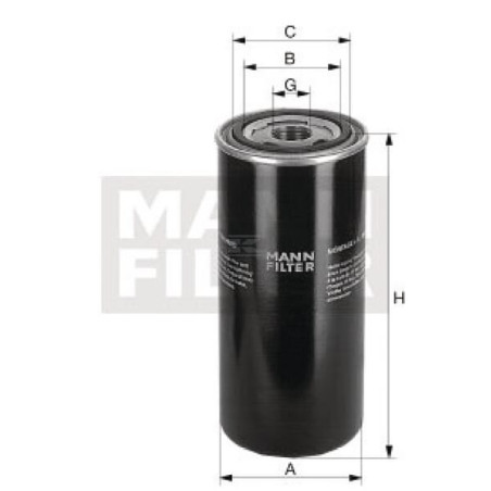 Filtre à huile MANN-FILTER WD1374