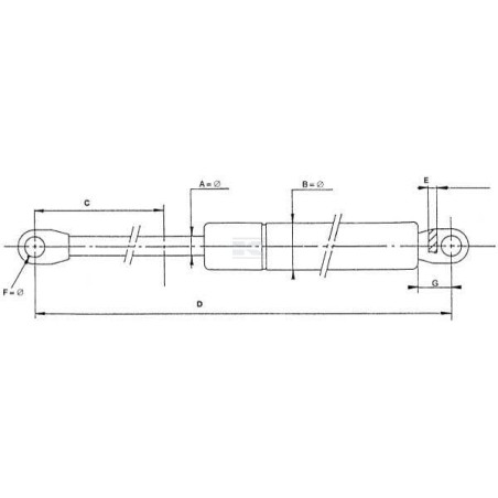 Vérin à gaz VAPORMATIC VPM1863