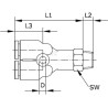 Raccord UNIVERSEL YC161212P