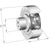 Galet à billes INA/FAG ZL5202DRS