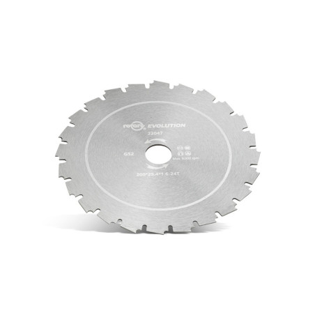 Disque de lame de désherbage UNIVERSEL 22047 - 200 x 25,4 x 1,6 mm - 24 dents