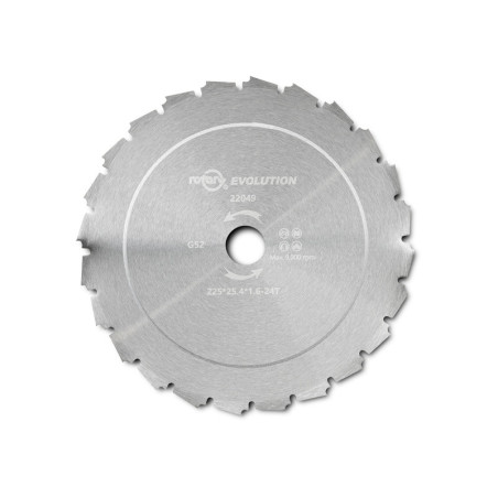 Disque de lame de désherbage UNIVERSEL 225 x 25,4 x 1,6 mm - 24 dents