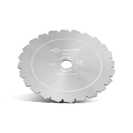 Disque de lame de désherbage UNIVERSEL 22050 - 225 x 25,4 x 2,0 mm - 24 dents