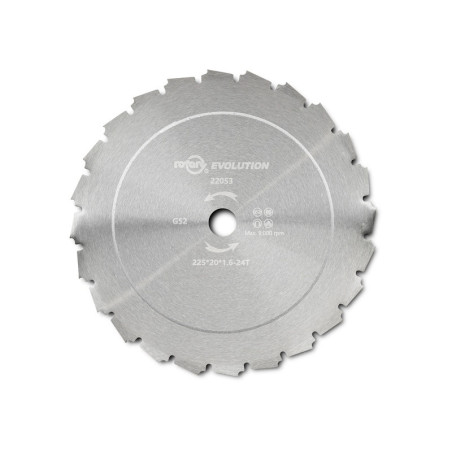 Disque de lame de désherbage UNIVERSEL 22053 - 225 x 20,0 x 1,6 mm - 24 dents