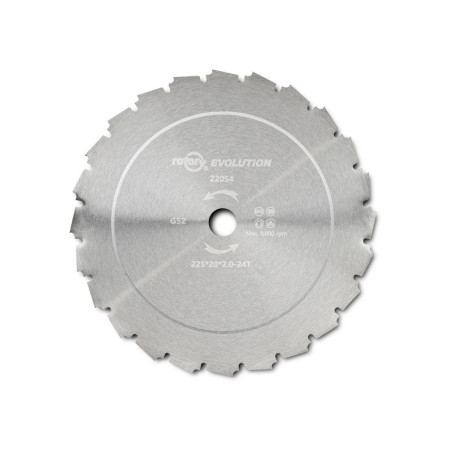 Disque de lame de désherbage UNIVERSEL 22054 - 225 x 20,0 x 2,0 mm - 24 dents