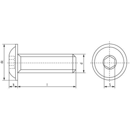 Vis UNIVERSEL ISO7380ULF830109
