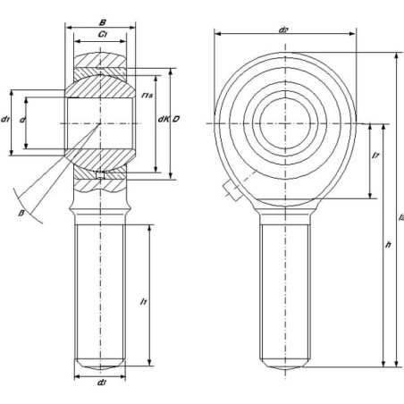 Tête de rotule MAC-POWER GAKR10PB