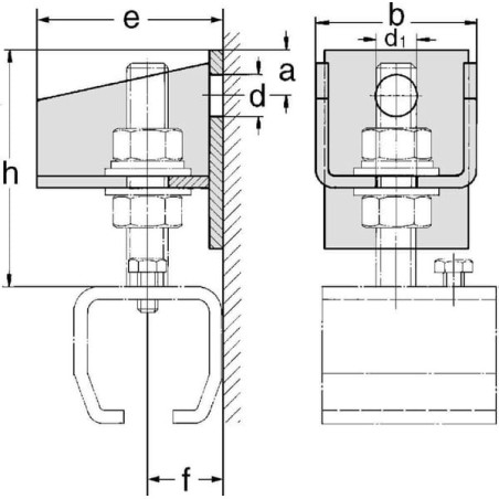 Support mural simple MEA TB335330