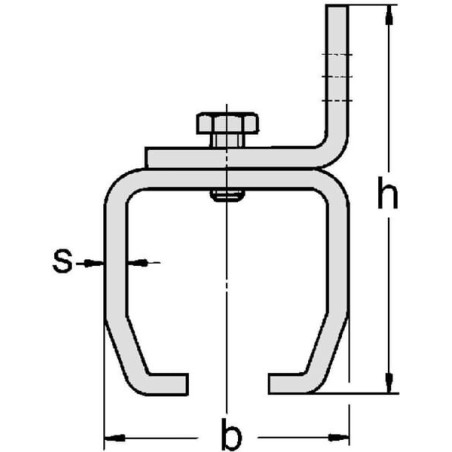 Support mural pour rail simple MEA TB335620