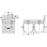Support mural pour rail double MEA TB335650