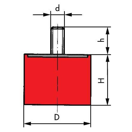Silent bloc type D UNIVERSEL 4028D55