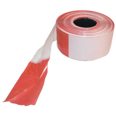 Ruban de chantier rouge - blanc 80mmx500m UNBRANDED WB99362