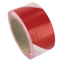 Ruban de chantier rouge - blanc 50mmx100m UNBRANDED 488337