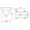 Roulettes pour charges lourdes en polyamide TENTE 4688UOP200P63