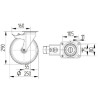 Roulettes pour charges lourdes en polyamide TENTE 4687UOP250P63