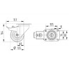 Roulettes pour charges lourdes en polyamide TENTE 4687TOP125P63