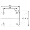 Roulettes pour charges lourdes en polyamide TENTE 4680TOP125P63