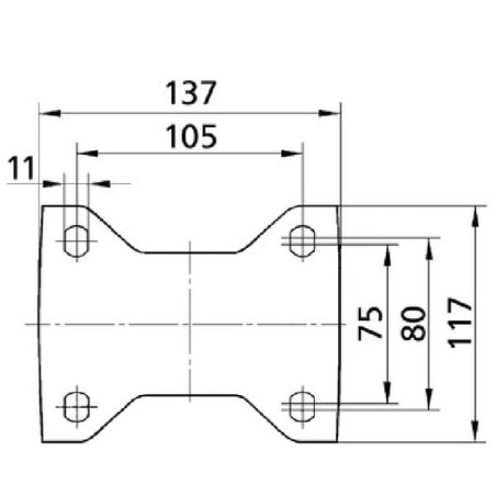 Roulettes pour charges lourdes à bandage en polyuréthane TENTE 4688ITP160P63