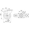 Roulettes pour charges lourdes à bandage en polyuréthane TENTE 4687ITP160P63