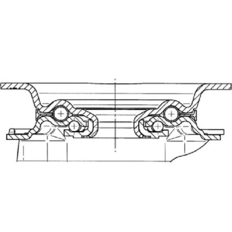 Roulettes pour charges lourdes à bandage en polyuréthane TENTE 3470IEP100P62