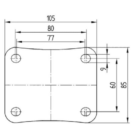 Roulettes pour charges lourdes à bandage en polyuréthane TENTE 3470IEP100P62