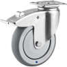 Roulettes pivotantes en acier inoxydable à platine de fixation TENTE 7477PJC125P50