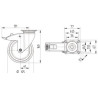 Roulettes pivotantes en acier inoxydable à platine de fixation TENTE 7477PJC125P50