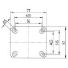 Roulettes pivotantes en acier inoxydable à platine de fixation TENTE 7477PJC100P50