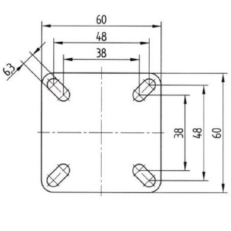 Roulettes pivotantes en acier inoxydable à platine de fixation TENTE 7475PJH050P40