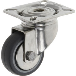 Roulettes pivotantes en acier inoxydable à platine de fixation TENTE 7470PJH050P40