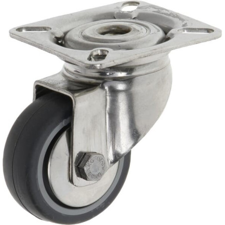 Roulettes pivotantes en acier inoxydable à platine de fixation TENTE 7470PJH050P40
