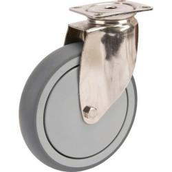 Roulettes pivotantes en acier inoxydable à platine de fixation TENTE 7470PJC150P50
