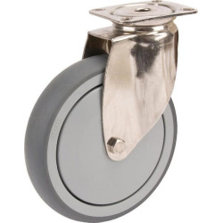 Roulettes pivotantes en acier inoxydable à platine de fixation TENTE 7470PJC125P50