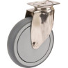 Roulettes pivotantes en acier inoxydable à platine de fixation TENTE 7470PJC125P50