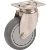 Roulettes pivotantes en acier inoxydable à platine de fixation TENTE 7470PJC075P40