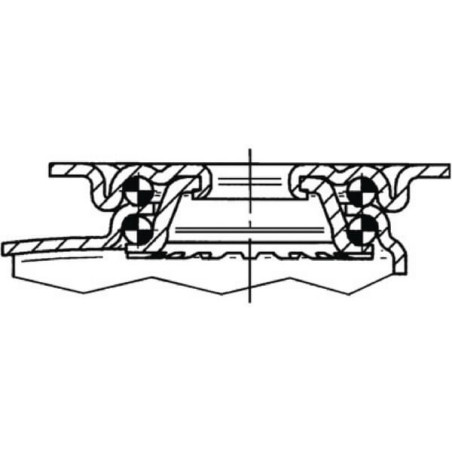 Roulettes pivotantes en acier inoxydable à platine de fixation TENTE 7470PJC075P40