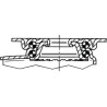 Roulettes pivotantes en acier inoxydable à platine de fixation TENTE 7470PJC075P40