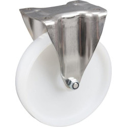 Roulettes pivotantes en acier inoxydable à bandage en matière synthétique TENTE 8478UOO200P63