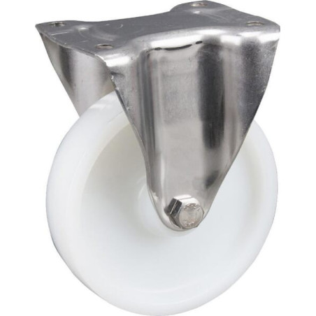 Roulettes pivotantes en acier inoxydable à bandage en matière synthétique TENTE 8478UOO160P63