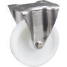 Roulettes pivotantes en acier inoxydable à bandage en matière synthétique TENTE 8478UOO160P63