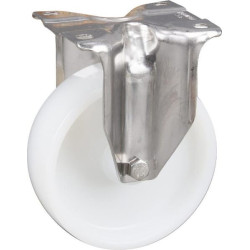 Roulettes pivotantes en acier inoxydable à bandage en matière synthétique TENTE 8478UOO125P62