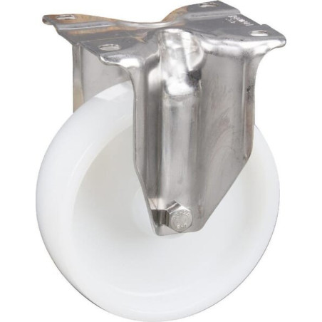 Roulettes pivotantes en acier inoxydable à bandage en matière synthétique TENTE 8478UOO125P62