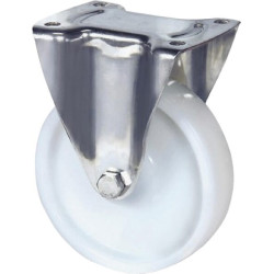 Roulettes pivotantes en acier inoxydable à bandage en matière synthétique TENTE 8478UOO100P62