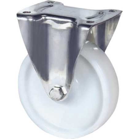 Roulettes pivotantes en acier inoxydable à bandage en matière synthétique TENTE 8478UOO100P62