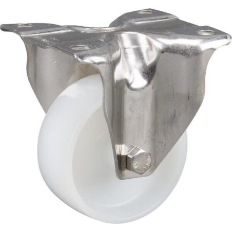 Roulettes pivotantes en acier inoxydable à bandage en matière synthétique TENTE 8478UOO080P62