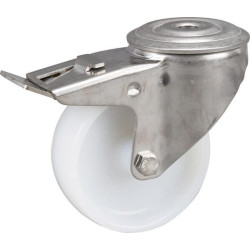 Roulettes pivotantes en acier inoxydable à bandage en matière synthétique TENTE 8477UOO100P3013