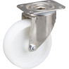 Roulettes pivotantes en acier inoxydable à bandage en matière synthétique TENTE 8470UOO125P62