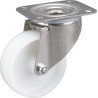 Roulettes pivotantes en acier inoxydable à bandage en matière synthétique TENTE 8470UOO100P62