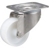 Roulettes pivotantes en acier inoxydable à bandage en matière synthétique TENTE 8470UOO080P62