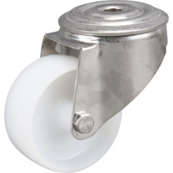 Roulettes pivotantes en acier inoxydable à bandage en matière synthétique TENTE 8470UOO080P3013